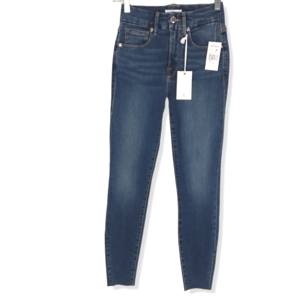 NWT Good American Good Waist Crop Raw Edge Jean Size 24 - Picture 2 of 11